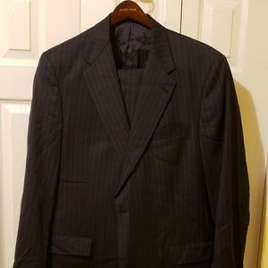 Mens Pin Strip Suit Hart Shaffner Marx